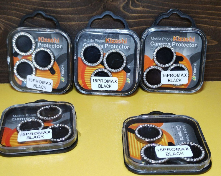 گلس دوربین رینگی نگین دار آیفون 15 پرومکس